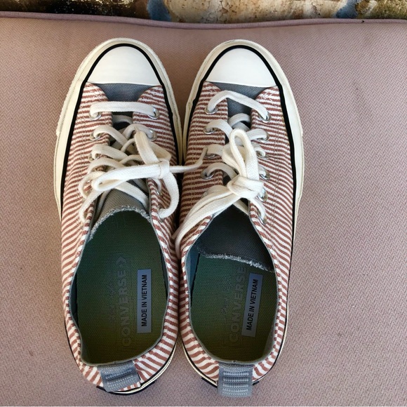 Converse A00474C Chuck 70 Low Crafted Dusty Rose Ivory Stripe Women’s Size 9 - Picture 6 of 14